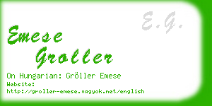 emese groller business card