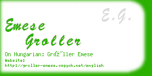 emese groller business card